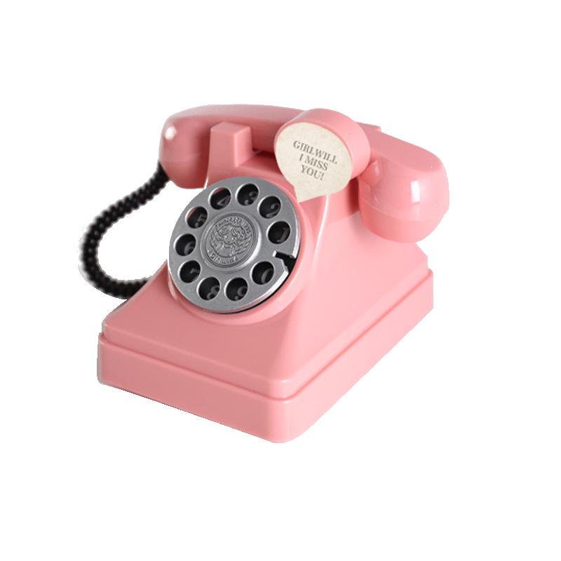 Girlwill Retro Phone Piggy Bank for Kids - Creative Plastic Coin Jar Gift