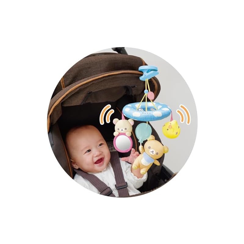 AGATSUMA Rilakkuma Baby Soft Mobile with Clip (Suitable for ages 0 months and up)