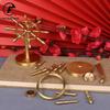 High Quality Brass Rudder Ornoment Rotary Toy Desktop Decoration Helmsman Ship Steering Wheel Metal Handicrafts Festival Gifts