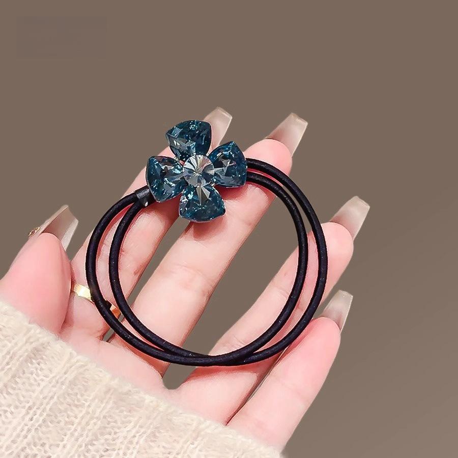 Coreean Retro Ochi de Pisică Stras Floare Elastic de Păr Bandă Elastică