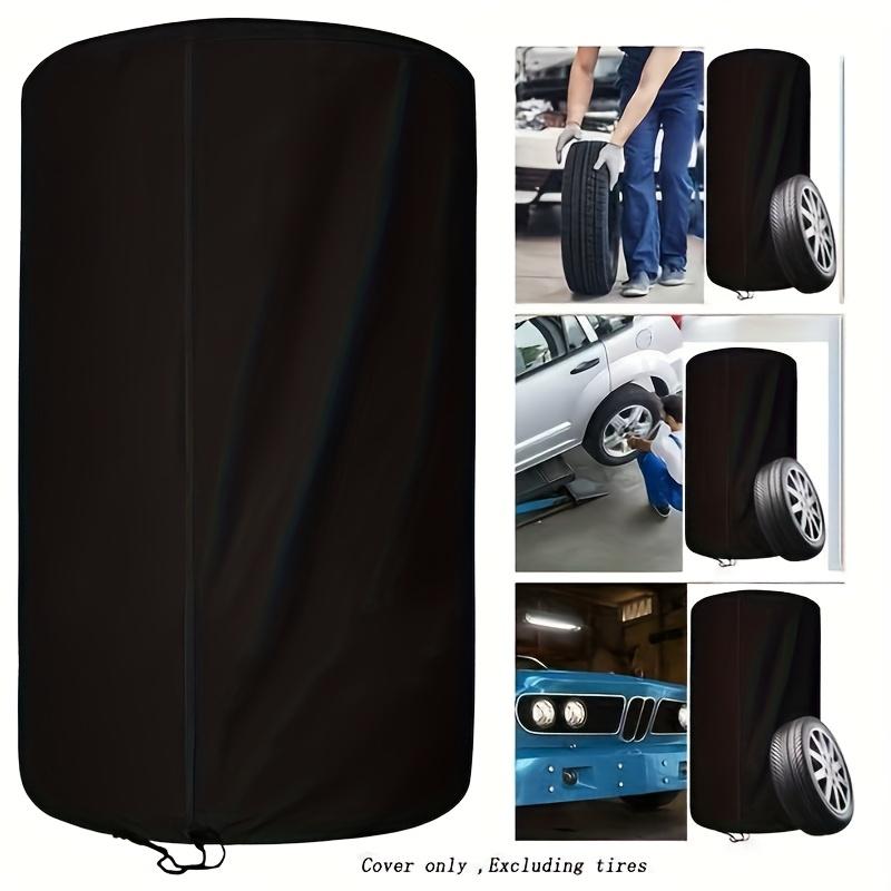 

210D Oxford Cloth Tire Cover - Special for Outdoor Car Tires, The Cover Can Store 4 Tires, Equipped with Zipper Tire Cover 65x90cm чорний