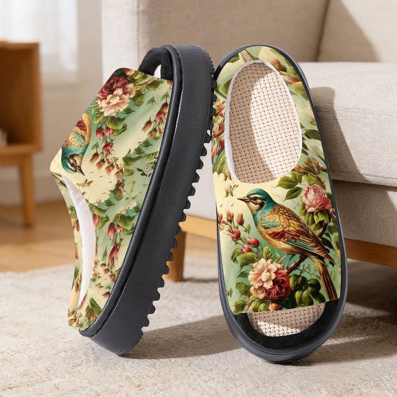 Exclusive Cartoon Linen Cotton Slippers for Men and Women - Spring to Autumn 44-45