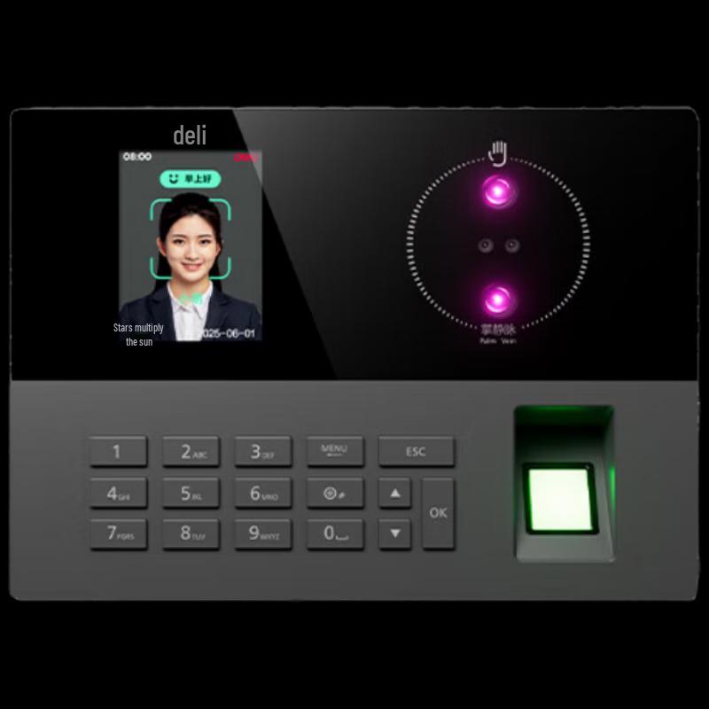 

Deli 33800W PRO Dynamic Facial Recognition Attendance Machine CN plug (adapter included)