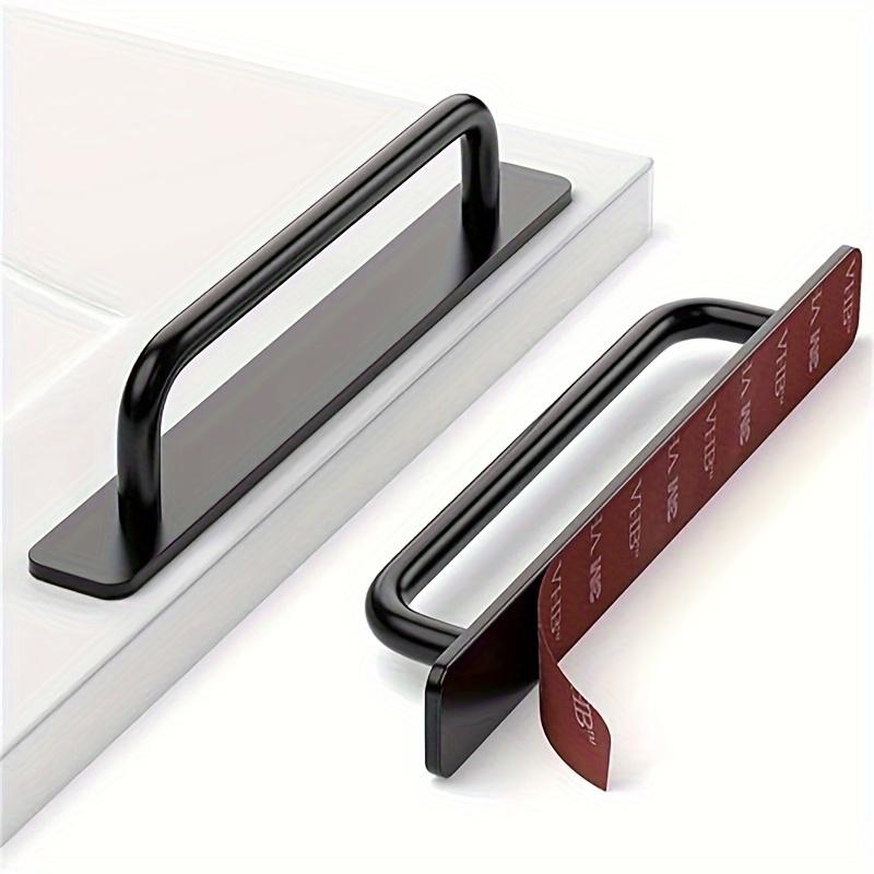 Adhesive Handle Cabinet Handle Drawer Non Drilled Push Pull Handle Adhesive Handle Suitable for Kitchen Cabinets Bathrooms