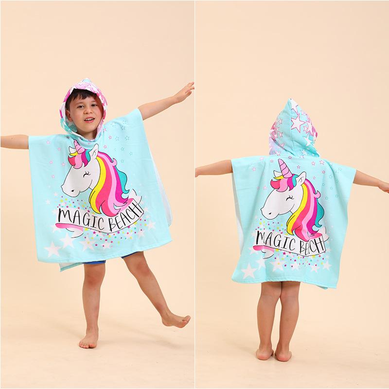 Hot Selling Kids Bath Towel Hooded Kids Hooded Poncho Towel Hooded Towel for Kids Beach 200-300GSM