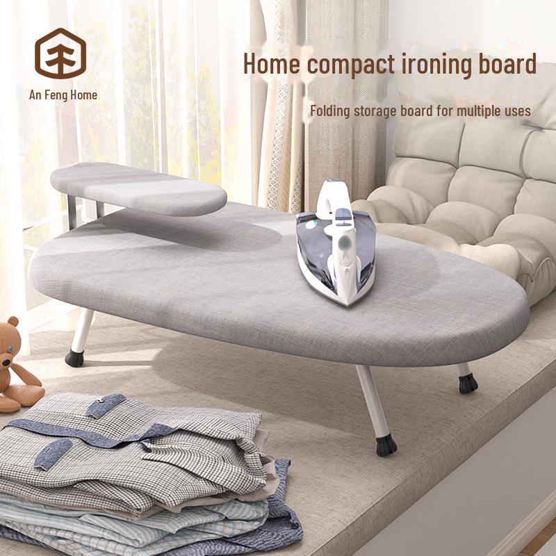 Compact Folding Desktop Ironing Board for Household Use
