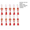 Chinese New Year Decoration Traditional Red Hanging Ornament Lucky Fu Pendant with Tassel for Spring Festival Home Office Car Tree Decor