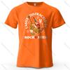 Rock And Beer Easy Distraction Print Loose Retro Meme Pattern Tshirt For Women Round Neck Tshirt Personalized Streetwear