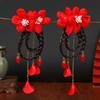 Flower Hanfu Headdress Baby Wig Hairpin New Year Headdress Child Hair Accessories Bow Hair Clip