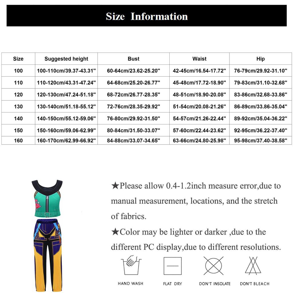 Children Zoey Mira Rumi 3D Print Cosplay Costume Halloween Carnival K-Pop Hunters Girl Group Idol Role Play Dress Up Outfit