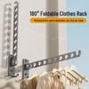 Foldable Wall-Mounted Clothes Drying Rack: Indoor/Outdoor Retractable Laundry Solution