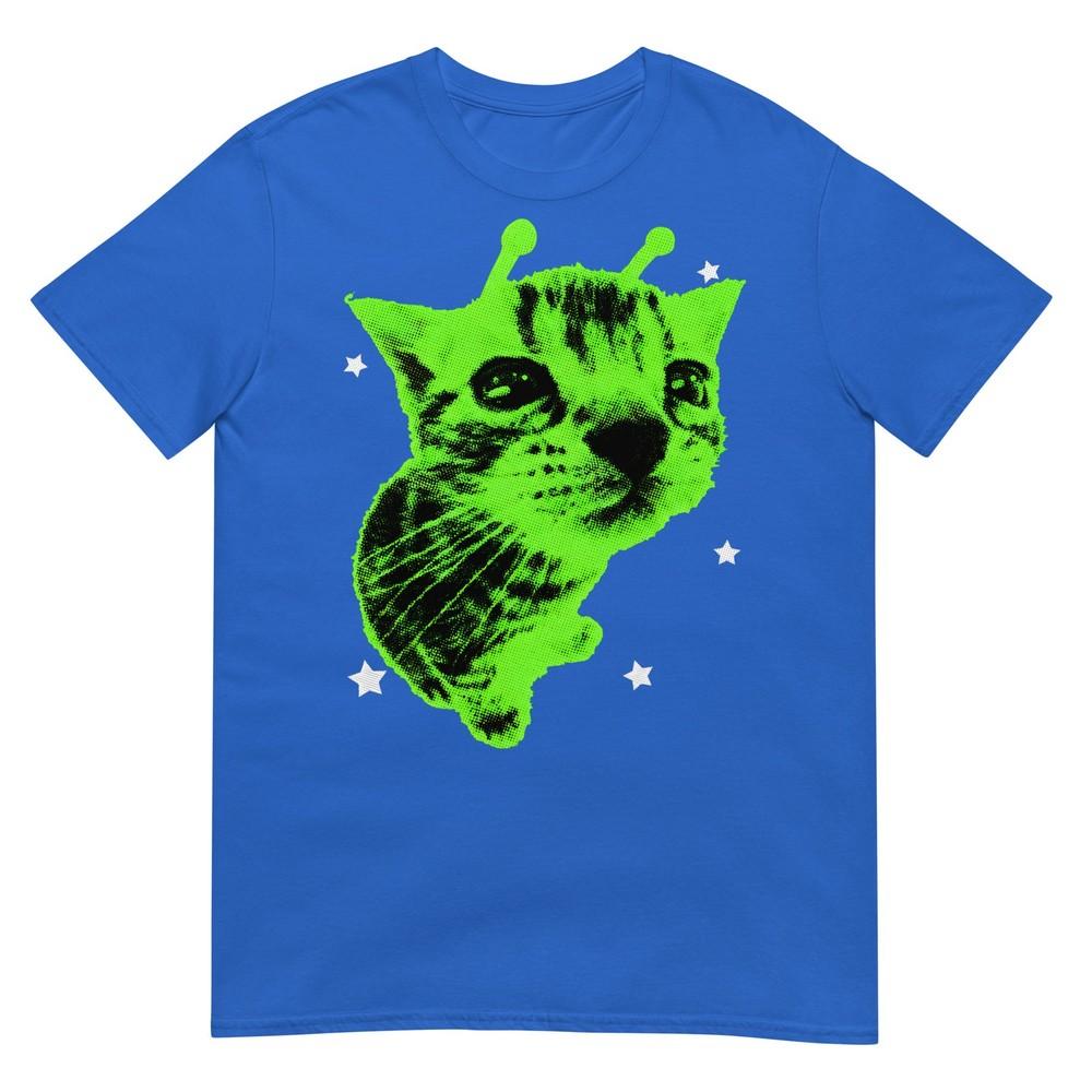 Y2k Alien Cat Meme Retro Silly Cat Vintage Space Kitty Funny TShirt