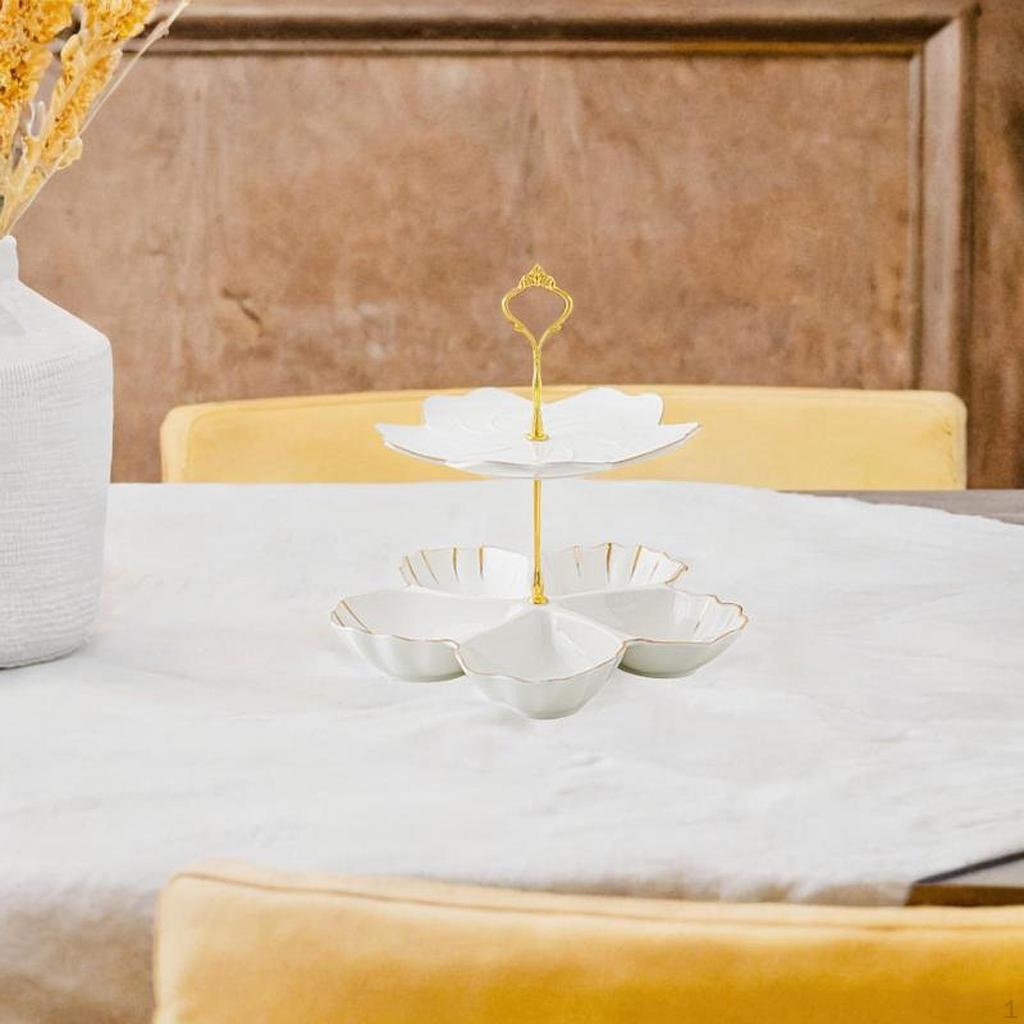 Ceramic Cake Stand with Multiple Tiers for Dessert Presentation