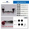 HEIGHTEN Reel Handle 4mm Thick Charcoal Cloth Carbon 24mm TPE Knob Shimano Daiwa Abu Universal Baitcasting Reel TPE Series Black 120/110mm 1.5K