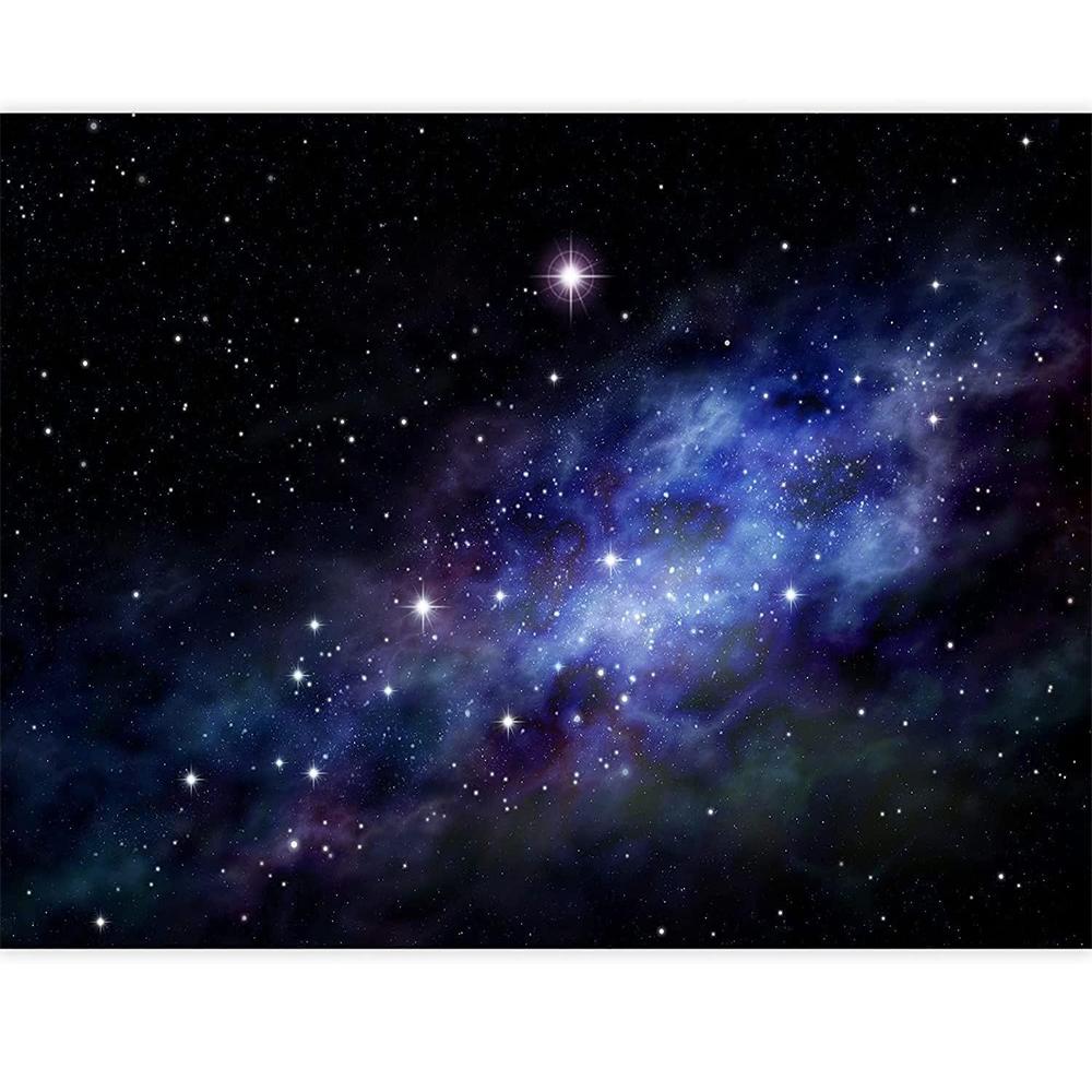 3D-Sternenhimmel-Tapeten-Wandbild, lila Sternenhimmel-Wandbilder für Wohnzimmer, Schlafzimmer, Büro, Kinderzimmer, Wanddekoration