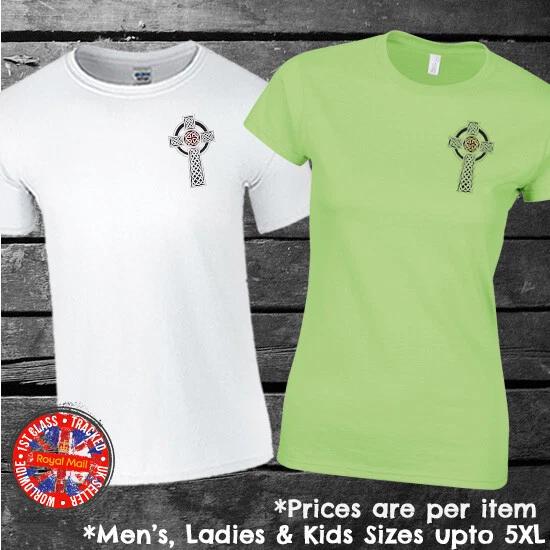 Celtic Cross Ireland Irish Eire T-shirt Mens Ladies Kids Gift XL