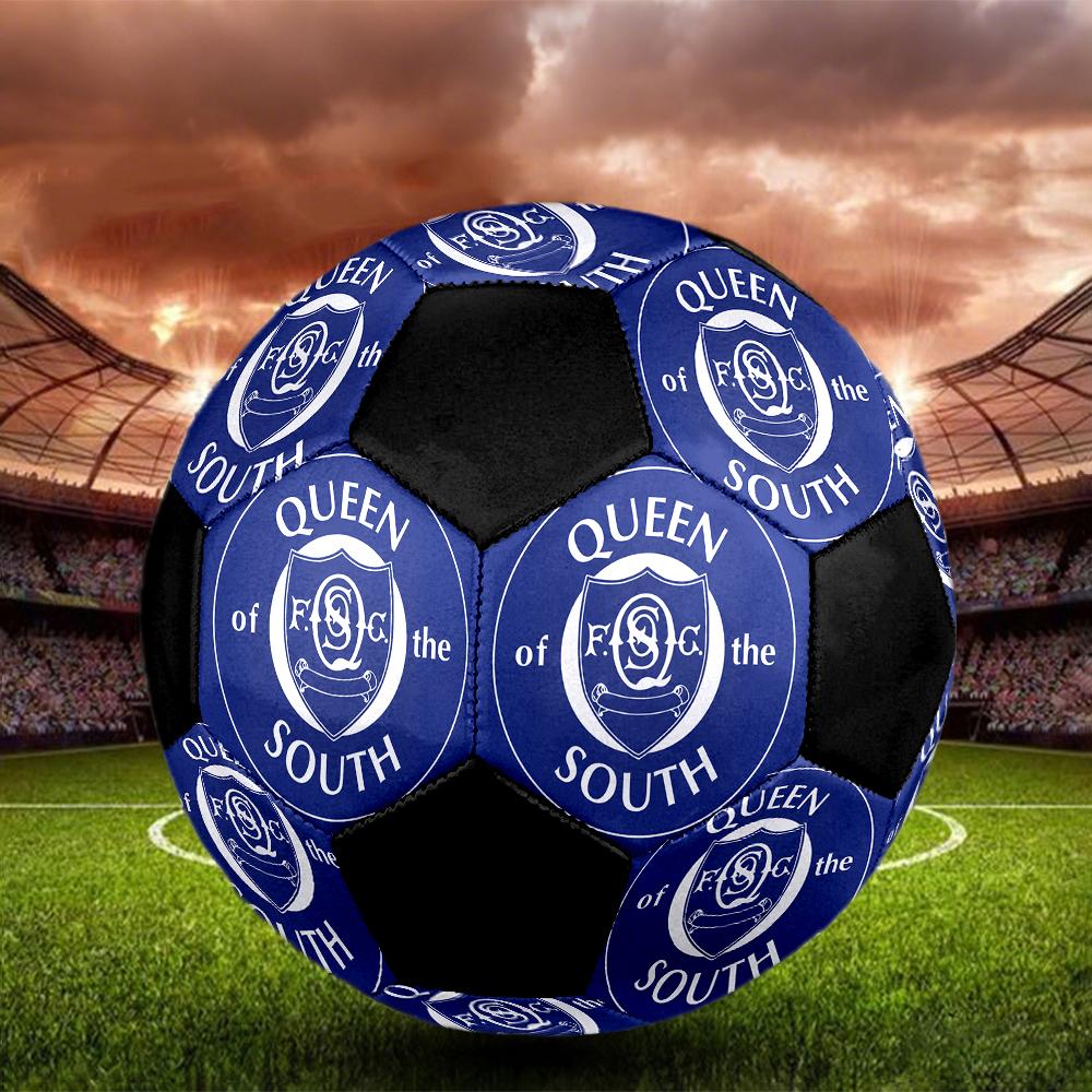 SIZE 5 Queen of the South FC Soccer Ball Colorful All Ages Machine Stitched PVC Competition Ready Durable High-Bounce