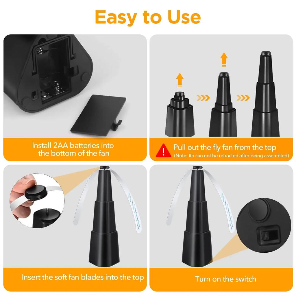 Fly Fans For Tables Fly Repellent Fan Indoor Outdoor With Holographic Blades Keep Flies Away Bug Repellent Outdoor