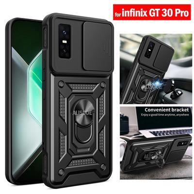 Pouzdro pro Infinix GT 30 Pro 5G Pouzdro Posuvný fotoaparát Prsten Stojan Ochranný kryt pro Infinix GT 30 Pro Nárazuvzdorná Capa