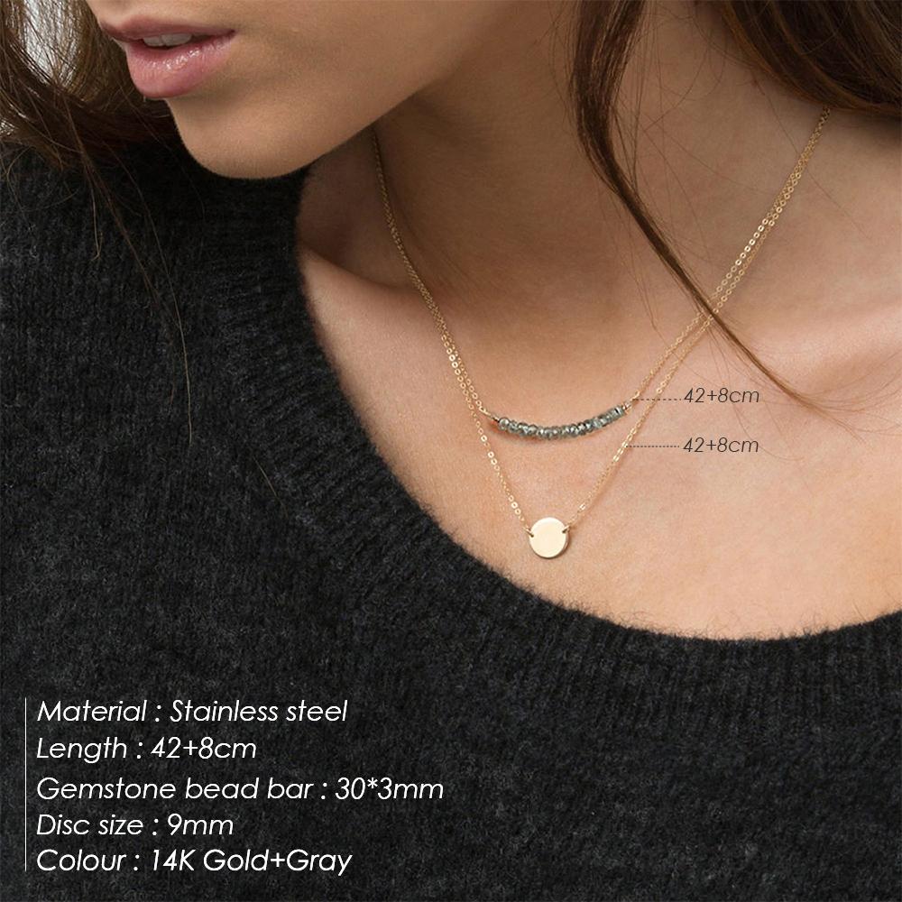 EMANCO Stainless Steel Twisted Chain Necklace Multilayer Gold Color Paper Clip Chain Square Chain Necklace Women Jewelry Choker