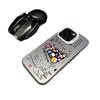 Trendy Silver Shell Digital Billiards Phone Case for Apple 17/16/15 Pro, 14 Pro Max, 13/12