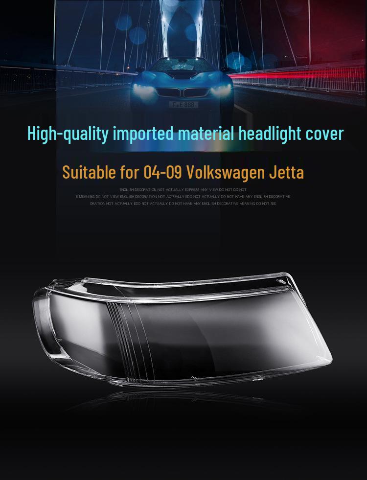 Compatible Headlight Cover for 2004-2009 Volkswagen Jetta - Jetta King Headlight Shell Lamp Mask
