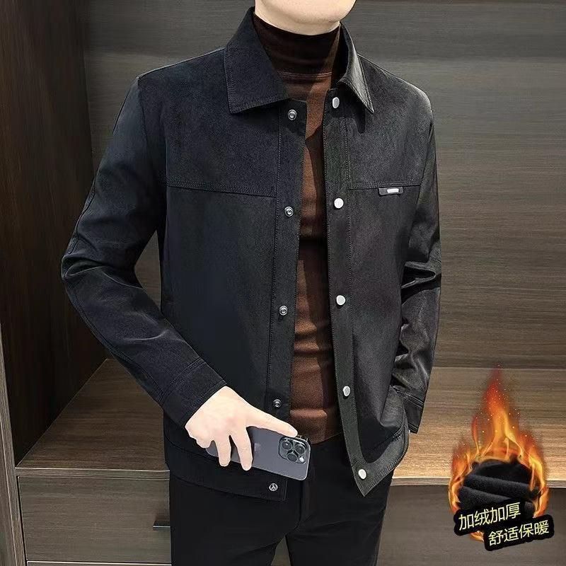 2025 Men s Trendy Lapel Jacket - High-End Street Style for Spring & Autumn M (100-120)
