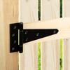 1/6set Steel T Shape Hinge Iron Triangle Hinge Rustproof Heavy Duty Furniture Hardware Black Home Door Gate Cabinet Hinges