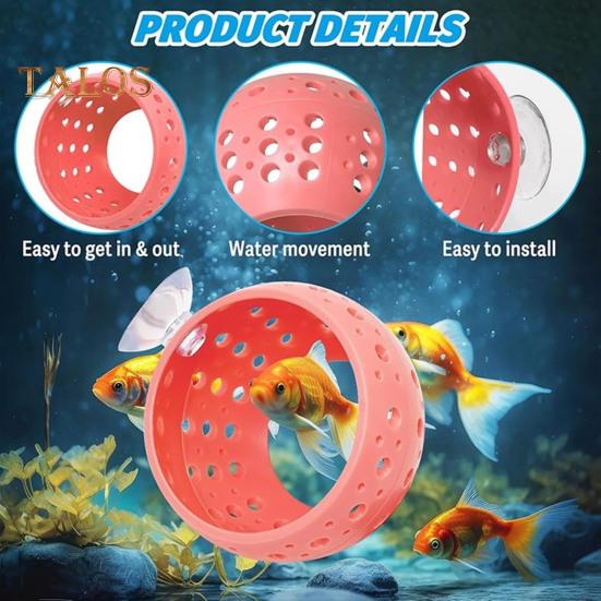 Betta Fish Tunnel Toy Aquarium Fish Hideout with Suction Cup Small Fish Hiding Resting Shelter Shrimp Cave for Fish Tank Decor