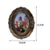 Oval Photo Frame 4x5inch Gallery Art Hand Painted Home Decoration Retro Styled for