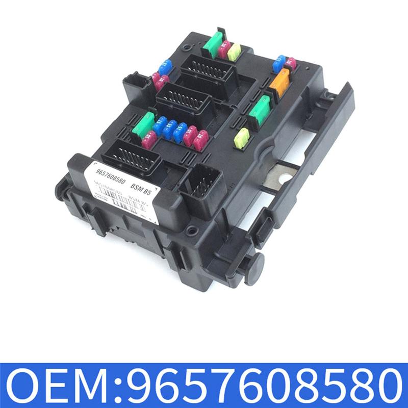 A28G-Fuse Box Module BSM B5 9657608580 6500Y1 For 206 307 406 Citroen C2 C3 C5 Berlingo Xsara Fuse Box Unit
