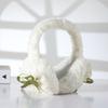 Solid Color Plush Ear Warmer Bowknot Ear Cover Fashion Folding Earflap  Outdoor