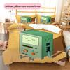 BMO  Pattern Bedding Quilt Set  Home Decoration  Gift (1 * duvet cover + 2 * pillowcase  without core)