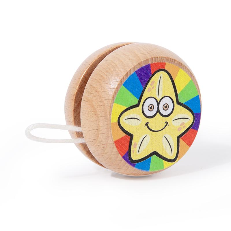 Multiple Children's Wooden Yo-yo Cartoon Animal Spinning Wooden Yoyo Ball Boys and Girls Educational Toy