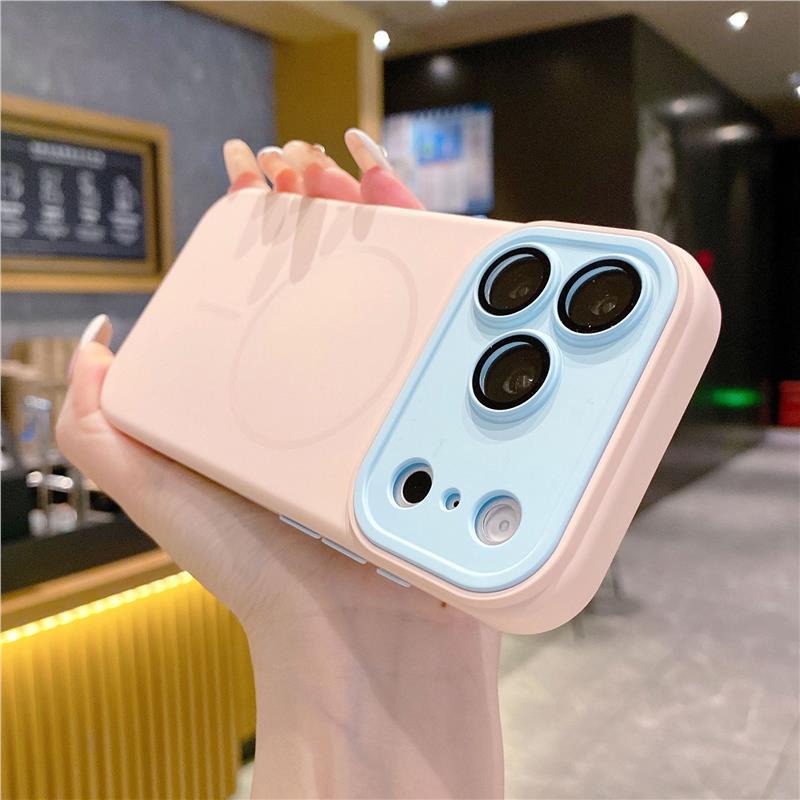 

Dopamine Color-Block MagSafe iPhone 17 Case with Liquid Imitation and Full Coverage iPhone 12
