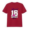 Sweet Sixteen Birthday for T Shirtnagers th B Day shirt vintage Washed Casual Top For Everyday Wear Comfortable Breathable