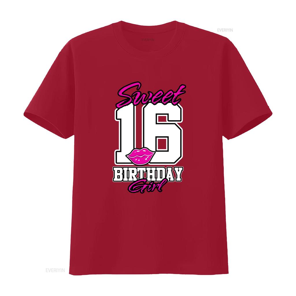 Sweet Sixteen Birthday for T Shirtnagers th B Day shirt vintage Washed Casual Top For Everyday Wear Comfortable Breathable