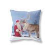 Merry Christmas Santa Claus Print Pattern Cushion Cover Home Living Room Sofa Decoration Square Pillow Pillow Cover