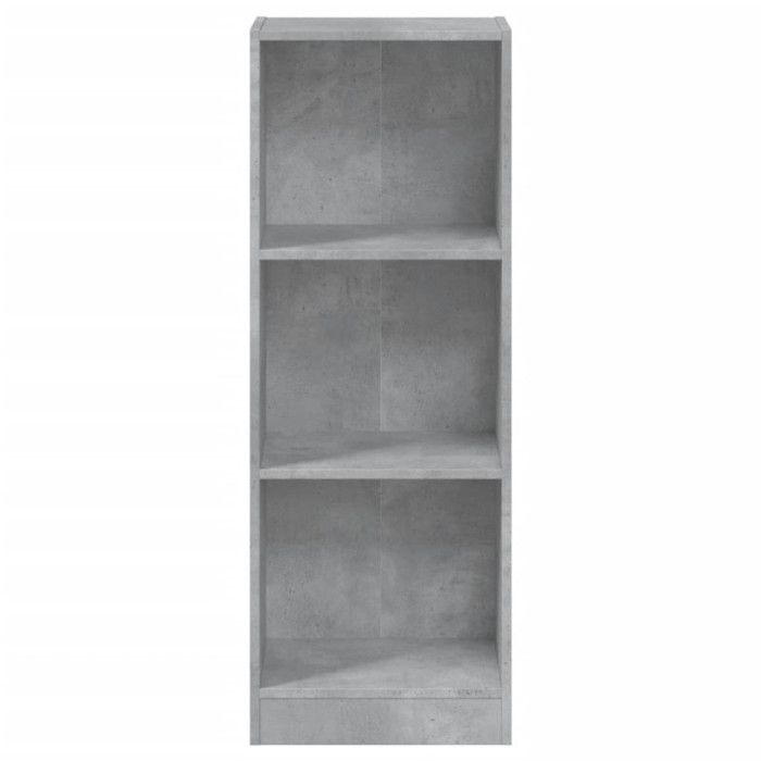 VidaXL Bibliothèque à 3 niveaux Gris béton 40x24x108 cm Aggloméré