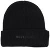Move Sports Descente Rib Knit Basic un MVSP One Size cepure, mitrumu izvadoša, ātri žūstoša, antibakteriāla, noturīga pret smaku, melna,