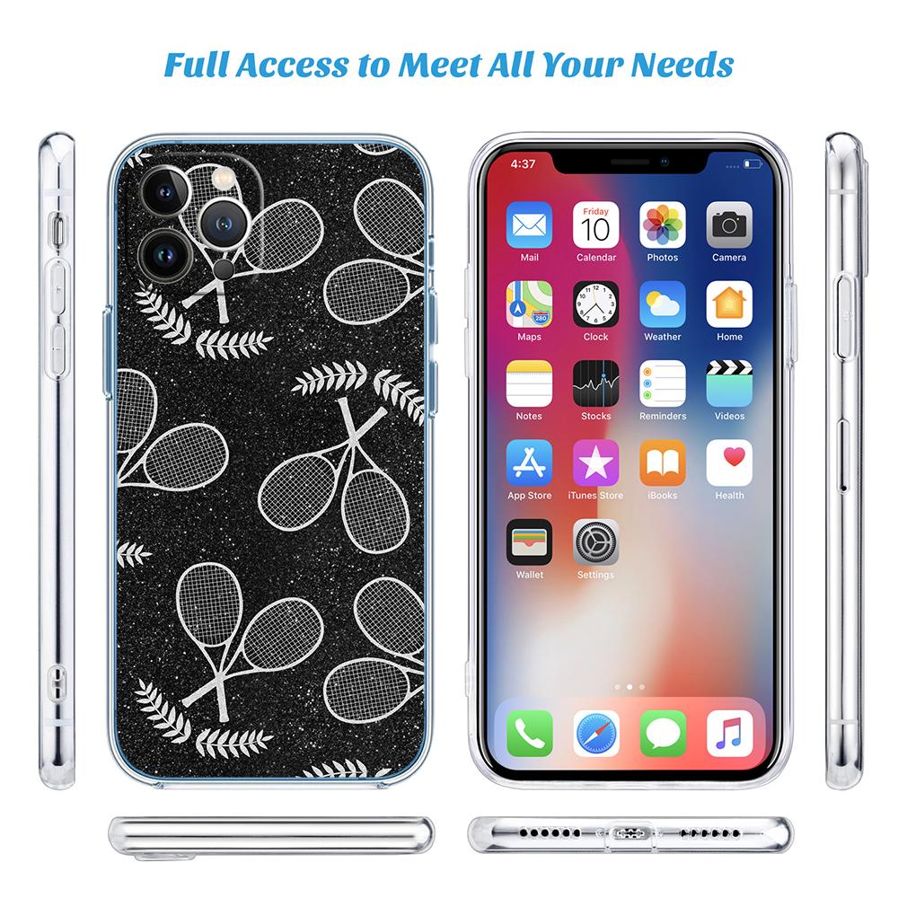 LO90 Tennis Sports Soft Shell Transparent Phone Case for Samsung Galaxy A04 A04S A14 A23 A34 A54 M23 M33 M52 M53