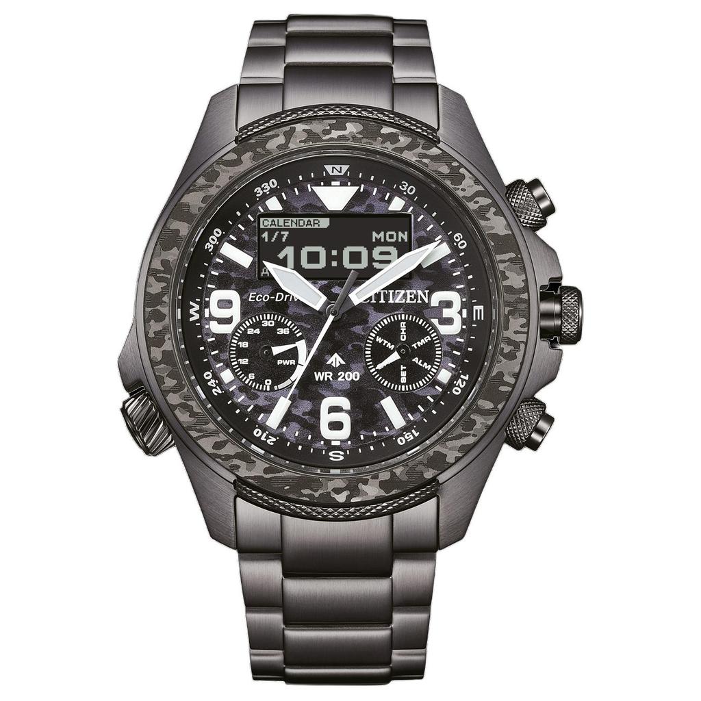 CITIZEN PROMASTER 200m Waterproof Light Powered Quartz Movement Stainless Steel Strap Watch JV1008-63E
