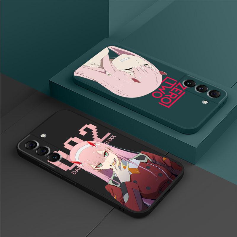 Zero Two Peoples Case For Samsung Galaxy A73 A52 A33 A52s A23 A72 A22 A13 A13 A12 A32 A53 A42 Soft Square Liquid Cover