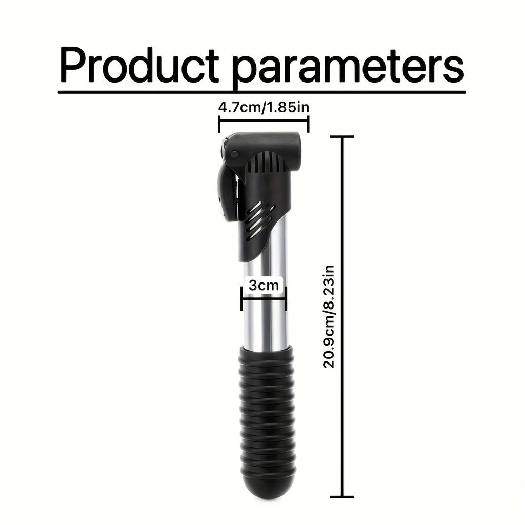 Portable 70PSI Aluminum Alloy 1pc Mini Folding Pump - Manual Inflator for Bicycles, Road Vehicles, Balls, and Toys