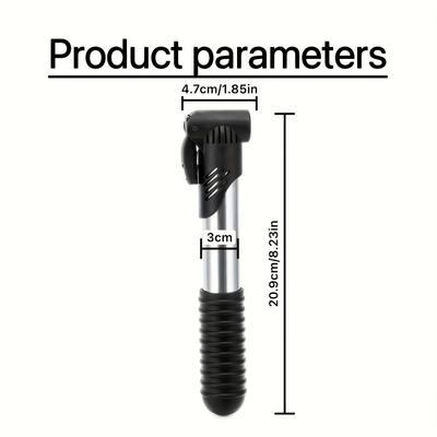 Portable 70PSI Aluminum Alloy 1pc Mini Folding Pump - Manual Inflator for Bicycles, Road Vehicles, Balls, and Toys
