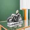 Creative Skull Motorcycle Figurine Halloween Party Desktop Ornament Decorative Craft Sculpture for Home Office Table Display
