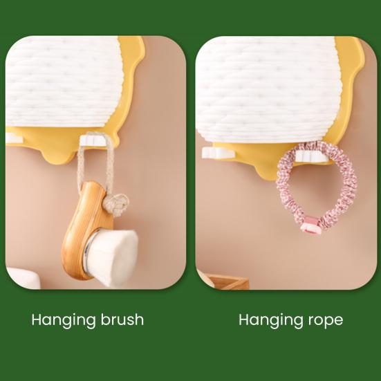 Wall Rabbit Storage Box Wall Mounted Cartoon Rabbit Storage Rack Waterproof Toothbrush Organizer for Kitchen Bathroom Makeup Tools