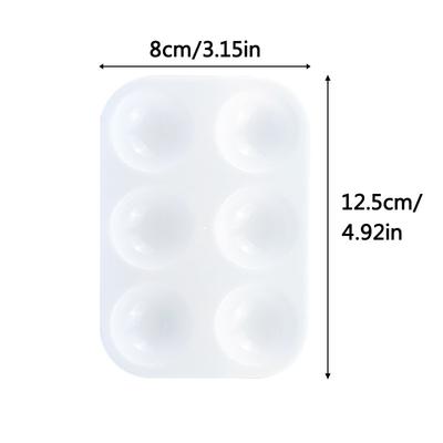 10pcs White Plastic Paint Palettes 6 Compartments Rectangular Watercolor Painting Tray for DIY Craft and Painting