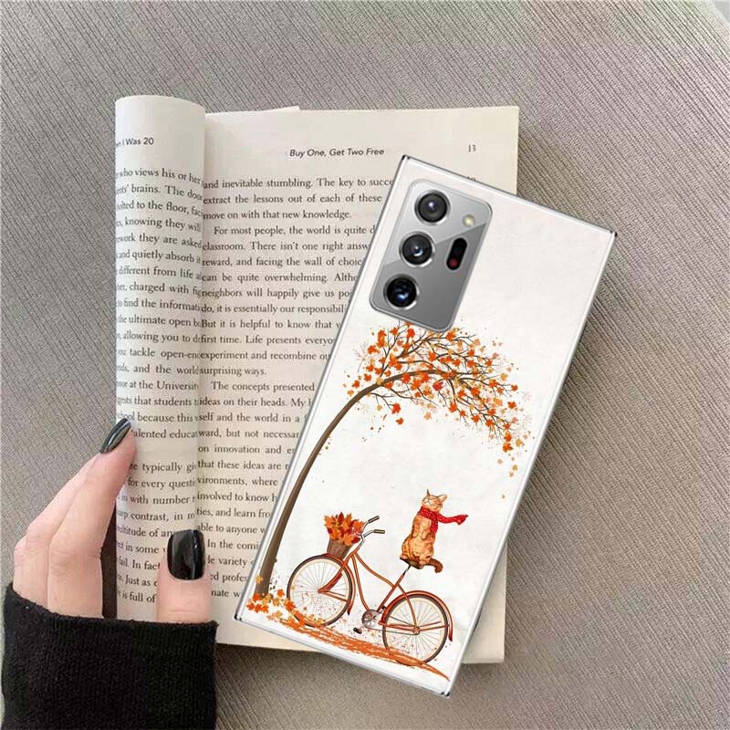 

Autumn leaves fall fox pumpkin Halloween Phone Case For Samsung S24 S23 FE S22 S25 Ultra S21 Plus Galaxy S20 FE S25 Edge Cover C Samsung S25 Edge