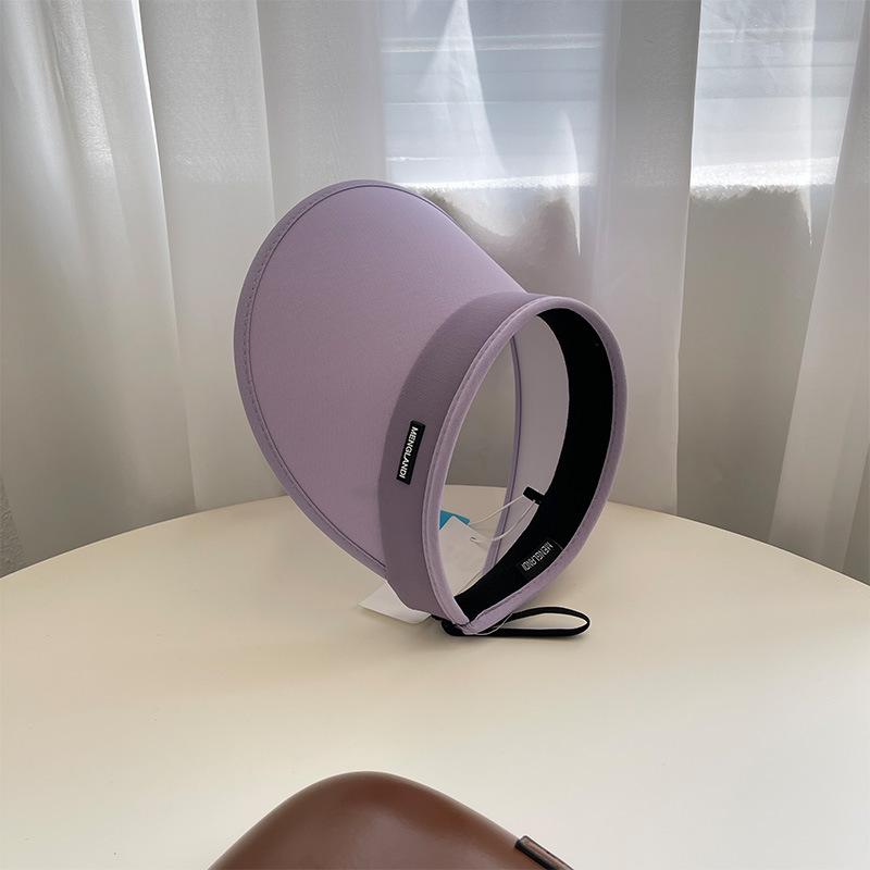 Summer Sunscreen Hat for In South Korea with Large Eaves and A Small Hollow Top Hat for Outdoor Outings, Cycling, and Sunshade Hat for UV Protection
